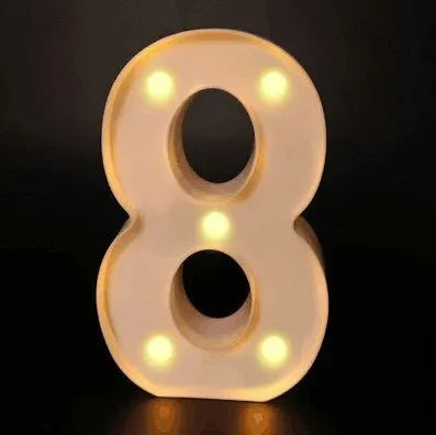 Luminous LED Number & Letter Lamp – Alphabet Decorative Night Light for Home, Wedding, Birthday & Party Decoration