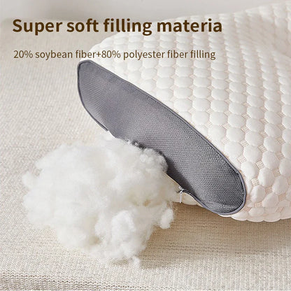 2024 New Neck Pillow – Cervical Orthopedic Soybean Fiber Massage Pillow for Sleep & Neck Protection