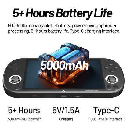 Trimui Smart Pro Handheld Game Console – 4.96'' IPS Screen, Linux System, Joystick, RGB Lighting, Retro Video Game Player