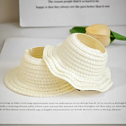 Labubu Clothes Outfit — Sweet Candy Skirt with Fresh Colors & Straw Hat Rural Style for Sitting Party Labubu