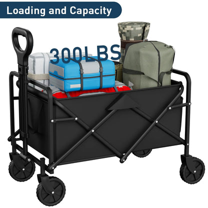 Portable Folding Handcart – Adjustable Height & Angle, Easy Fold, Heavy-Duty Load Carrier for Beach & Camping