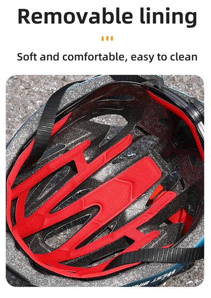 WEST BIKING Ultralight Cycling Helmet - Integrally Molded MTB & Road Bike Racing Helmet for Men & Women, Bicycle Safety Cap