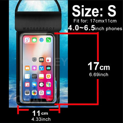 IPX8 Universal Waterproof Phone Pouch – Dry Bag Case for iPhone 16/17 Pro Max, Xiaomi, Samsung