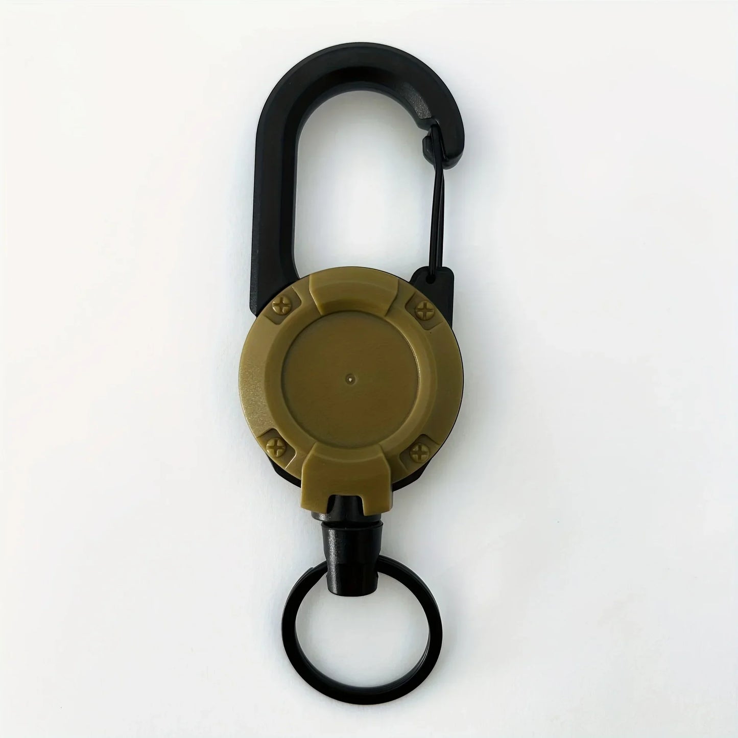 1/2/4PCS Retractable Keychain Badge Reel – Heavy Duty Extendable Holder with Carabiner for Men’s Outdoor Bags