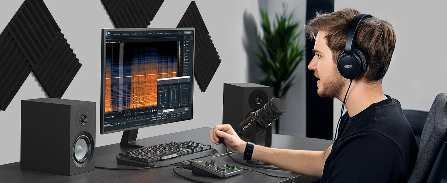 MAONO USB Audio Interface for PC – XLR Input, 24-bit/192kHz, LOOPBACK & ASIO Software for Music Recording, Guitar, DAW (PS22 Lite)