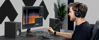MAONO USB Audio Interface for PC – XLR Input, 24-bit/192kHz, LOOPBACK & ASIO Software for Music Recording, Guitar, DAW (PS22 Lite)