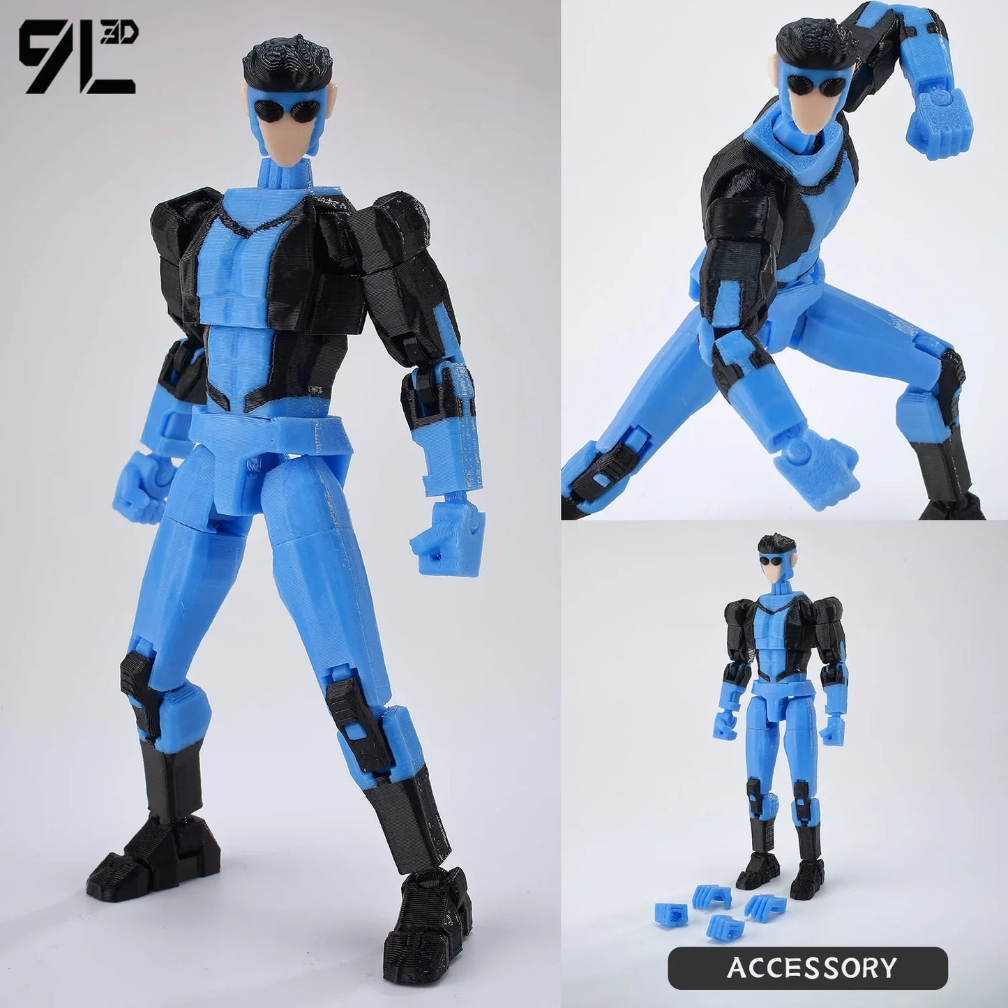9L 3D Printed Invincible Tech Jacker T13 Lucky13 Action Figure – Multi-Jointed Motorcycle Collectible Model Toy Titan13