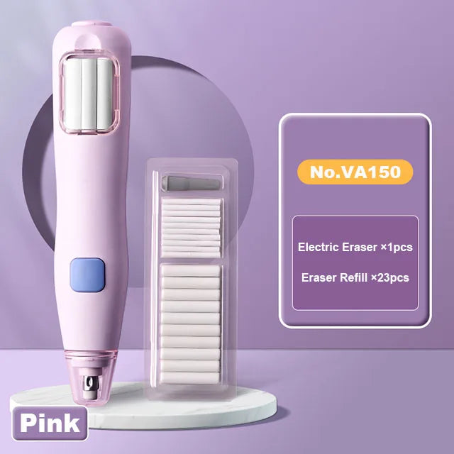 Deli Electric Eraser Pen — Automatic Sketch & Drawing Eraser with Refill Batteries for Kids