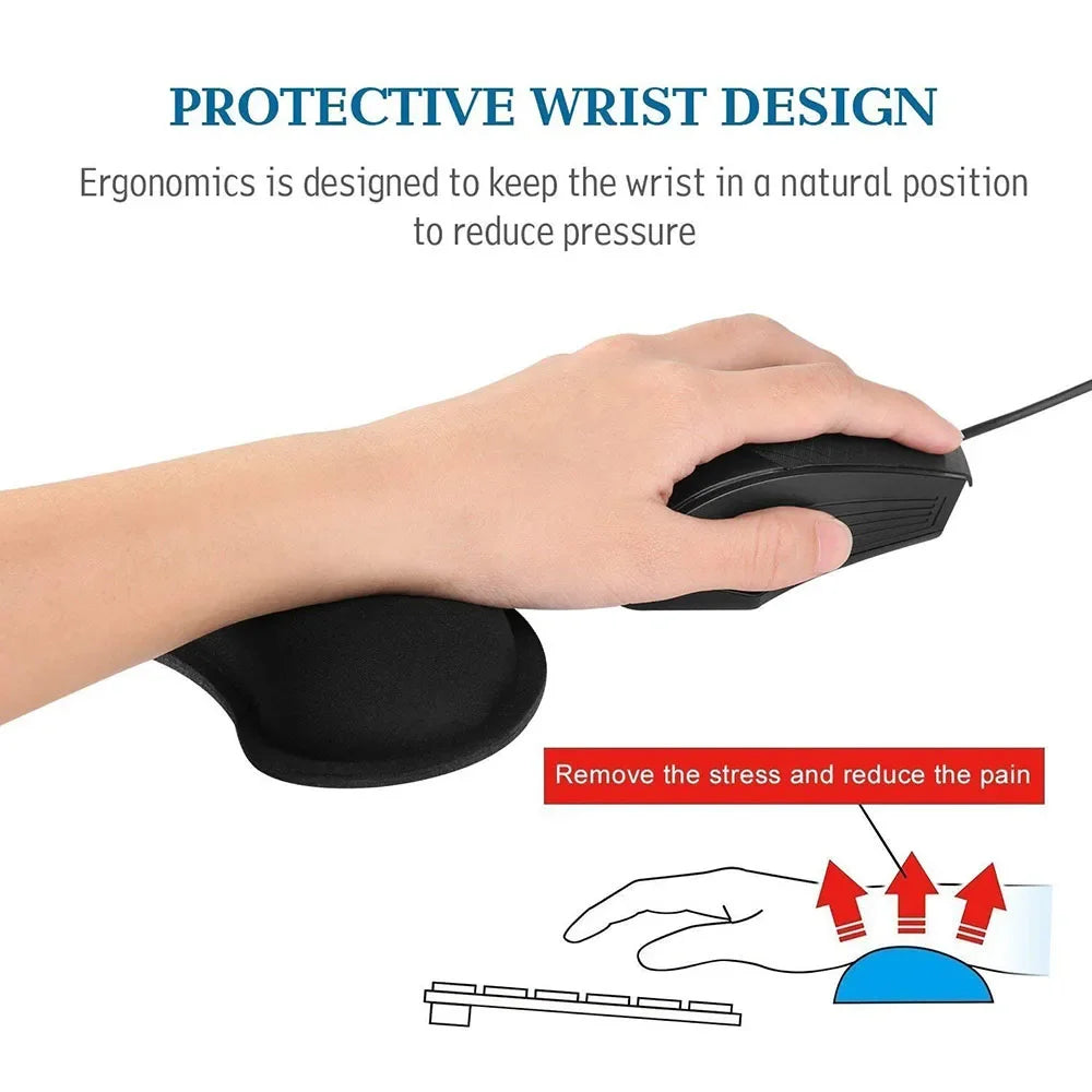 Widen Memory Foam Mouse Pad with Nonslip Wrist Support - Comfortable Keyboard Wrist Rest for Office, Computer, Laptop and Mac
