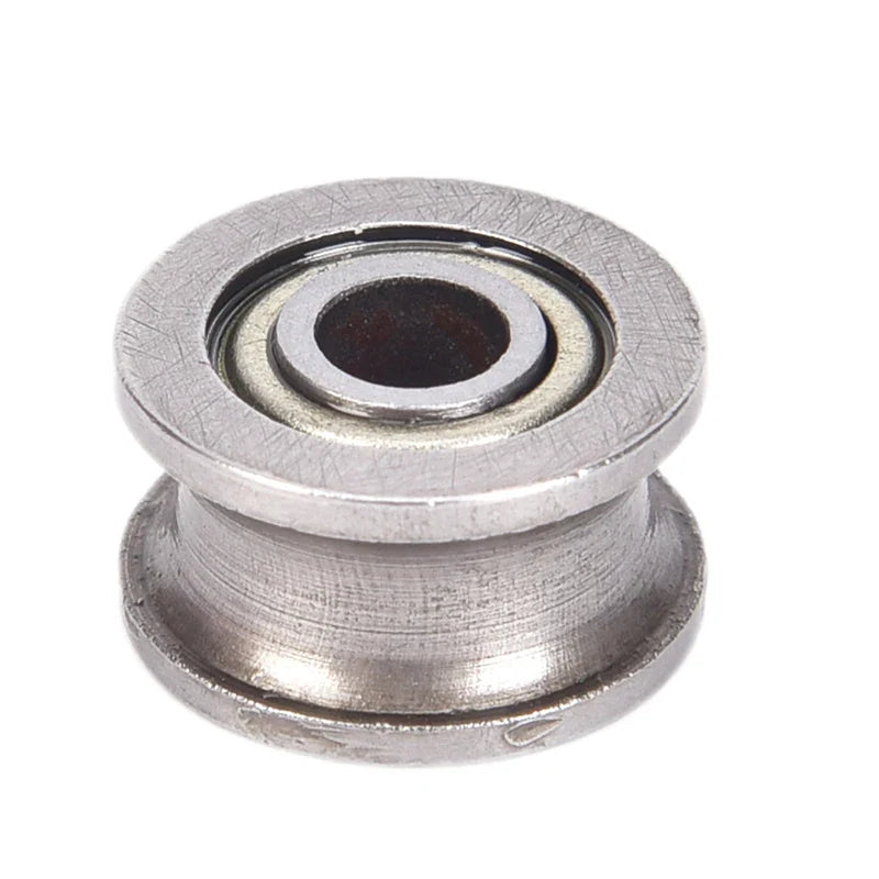 10pcs U624ZZ U Groove Ball Bearings - 4x13x7mm Guide Pulley for Rail Track Linear Motion
