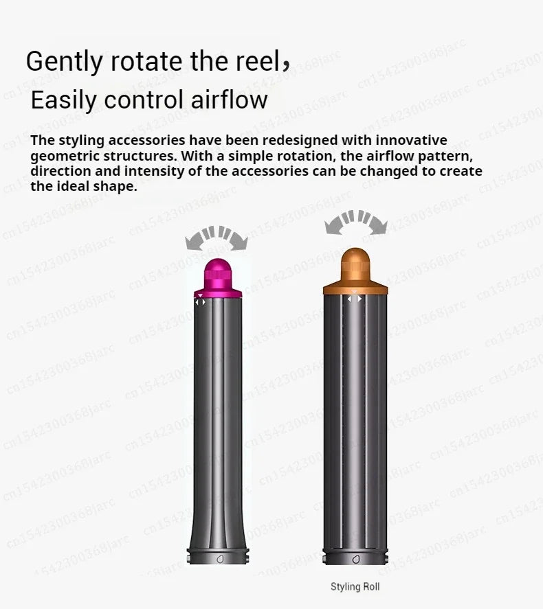 Hair Styler Nozzle for Dyson Airwrap HS01/HS05 – Multi Hair Curler & Smoothing Brush Accessory