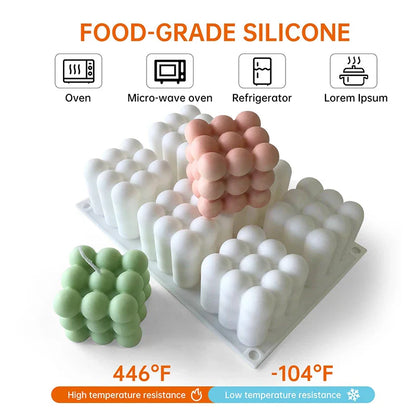 3D Silicone Pastry Mold — French Dessert, Mousse & Cake Baking Pan for Chocolate, Candles, Soap, Fondant, DIY Cake Decoration Tools