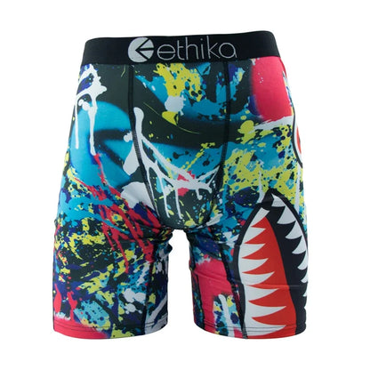 ETHIKA Men’s Boxer Shorts – Breathable Sexy Trunks Underwear, Quick-Dry Swim Underpants, Plus Size S–3XL Comfortable Men’s Boxers