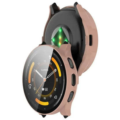 Tempered Glass Case for Garmin Venu 3/3S – Smartwatch Protective Cover with Screen Protector Bumper Shell