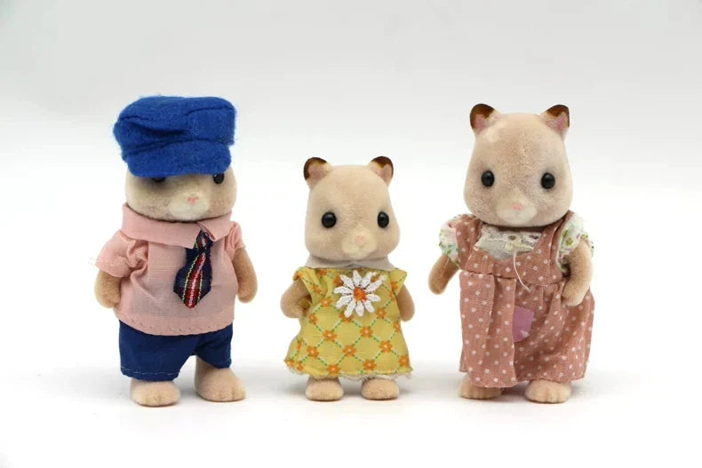 Simulation Forest Rabbit Family Playset – Mini DIY Rabbit & Bear Figure Toys for Kids Gifts