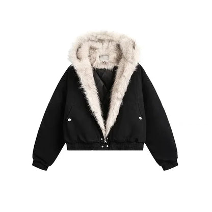 2026 Black & Yellow Cross Jacket - American High Street Loose Fit Stand Collar Zipper Cardigan Jacket