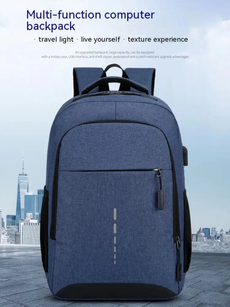 Men’s Large Capacity Backpack — Simple Fashion Travel & Student Laptop Bag