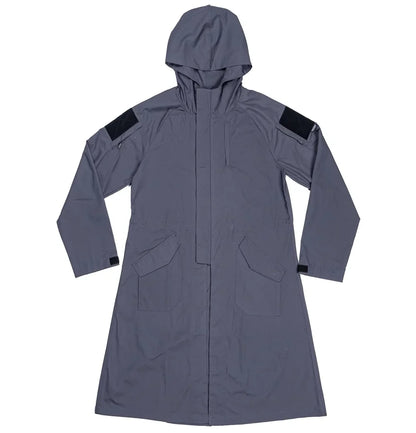 Polyester-Cotton Long Tactical Trench Coat – Hooded Outdoor Hunting & Cosplay Jacket