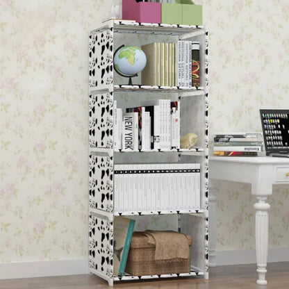 Modern Wall-Mounted Bookshelf with Gold Bookends – Decorative Bookcase for Living Room, Library & Home Office