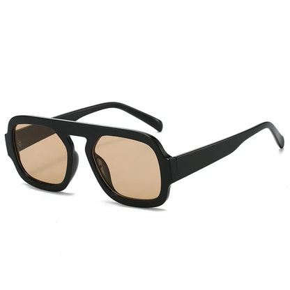 JNPCXI Retro Square Sunglasses – Fashion Gradient UV400 Shades for Men & Women, Punk Style