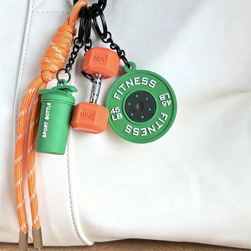 Fitness Keychain - Gym Lover Sports Charm for Workout Bags & Water Bottles