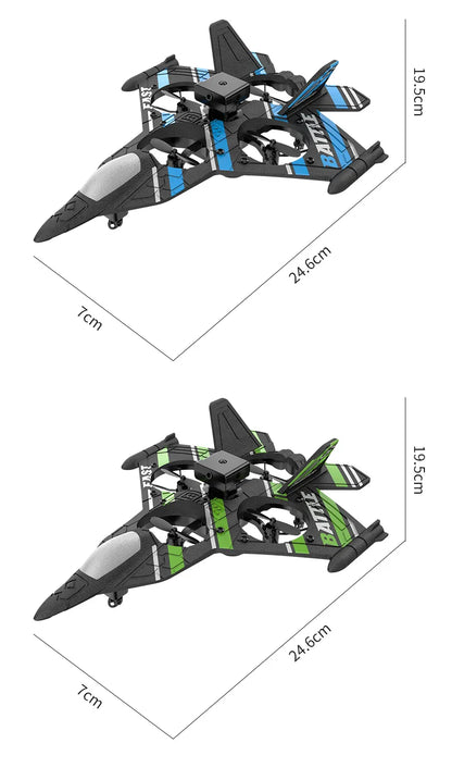 RC Plane with Camera – Remote Control Helicopter, Obstacle Avoidance, 2.4G EPP Foam Fighter Aircraft for Kids