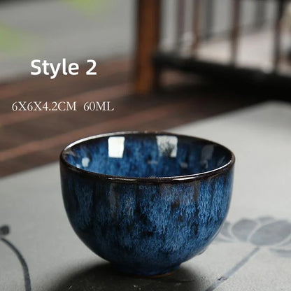 Mini Ceramic Tea Bowl – Kiln Glazed Chinese Kung Fu Teacup for Tea or Espresso