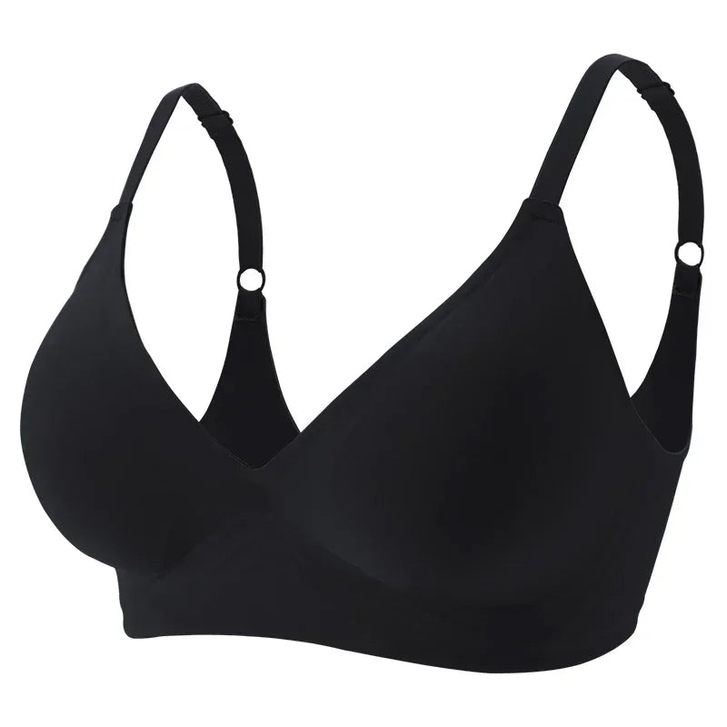 Latex Jelly Seamless Bras for Women – Wireless, Removable Padded Bralette, Comfortable One-Piece Brassiere for Sleep