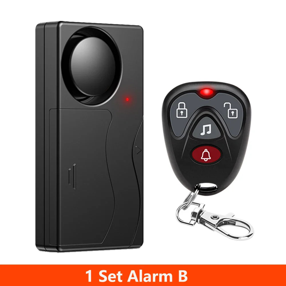 Awapow Wireless 110dB Vibration Bike Alarm with Remote Anti-Theft Home & Window Security