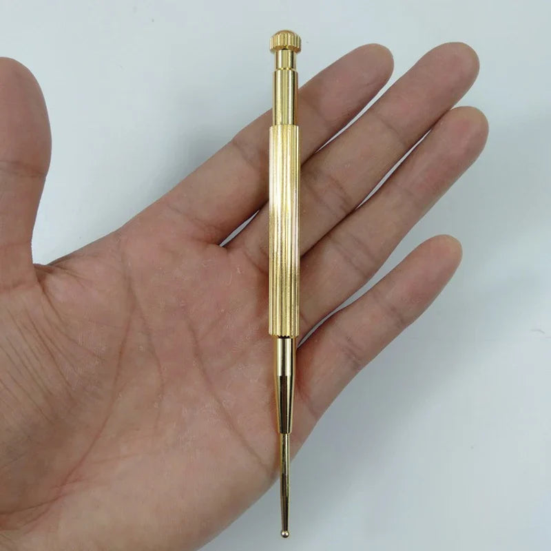 Pure Copper Acupressure Pen – Elastic Ear Massage Stick for Eyesight Improvement & Body Relaxation