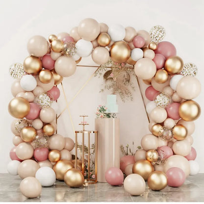 Elegant Pink Gold Balloon Garland Arch Kit - Wedding, Birthday, Baby Shower Decorations