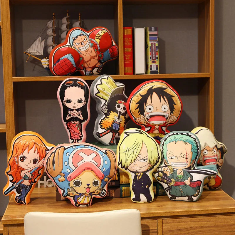 One Piece Anime Pillow – Luffy, Zoro, Sanji, Chopper & Usopp Stuffed Cartoon Cushion Toy, Perfect Birthday Gift