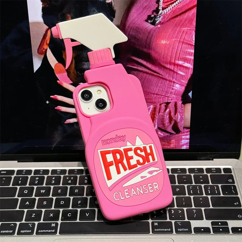 3D Cute Soft Silicone Shockproof Case for iPhone 11-16 Pro Max – Stereo Cleaner Protective Cover Accessories