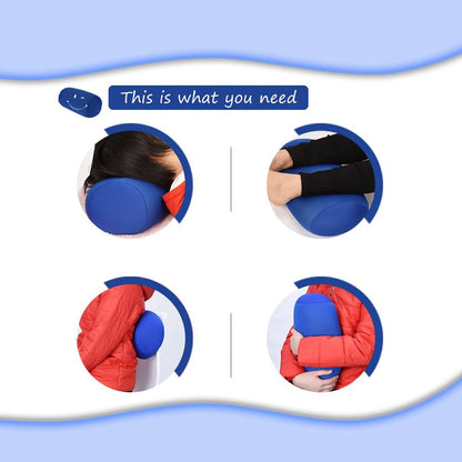 Solid Color Cylindrical Neck Pillow – Washable Round Cushion for Bedroom, Seat, Headrest & Travel Support