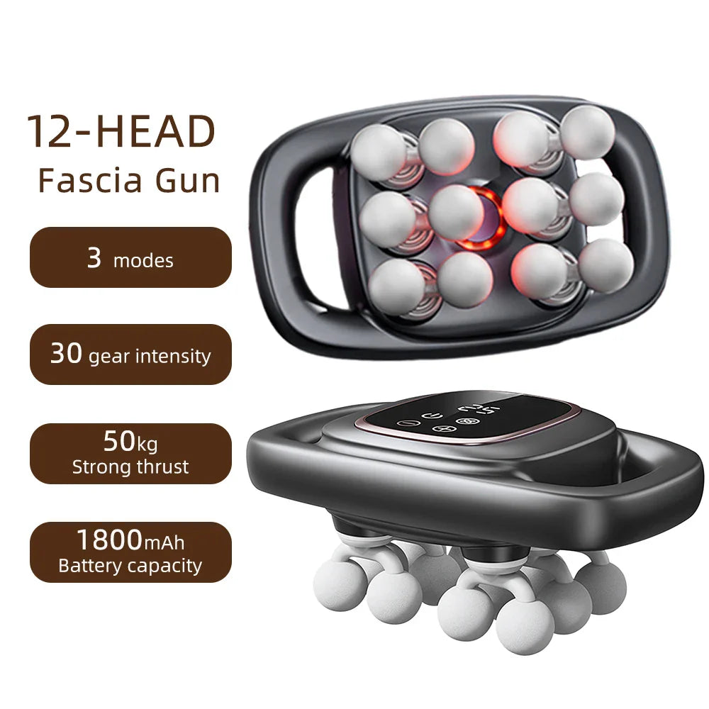 16-Head Fascia Massage Gun – High-Frequency Vibration Body Massager for Back, Waist, Neck, and Shoulders, Muscle Relief