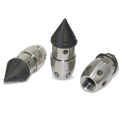 High Pressure Rotating Nozzle 1/2 M22 & 3/8 – Sewer & Sludge Cleaning Water Gun Nozzle for Pressure Washing