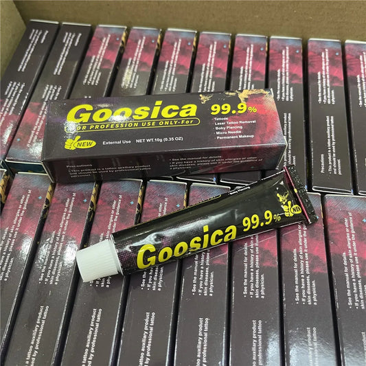 Genuine 99.9% Goosica Pink Tattoo Removal Cream – 10g for Permanent Makeup, Microblading, Eyebrow & Lip Skin Care