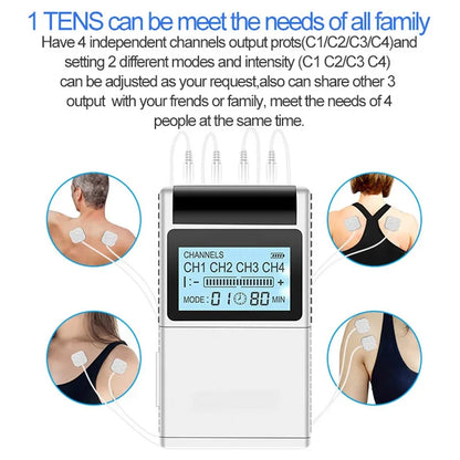 Electronic Pulse Massager | TENS & EMS Muscle Stimulator for Physiotherapy & Home Care