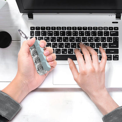DIY Keyboard Key Toy - Stress Relief Fidget Button Keychain & Fidget Keycap Toy