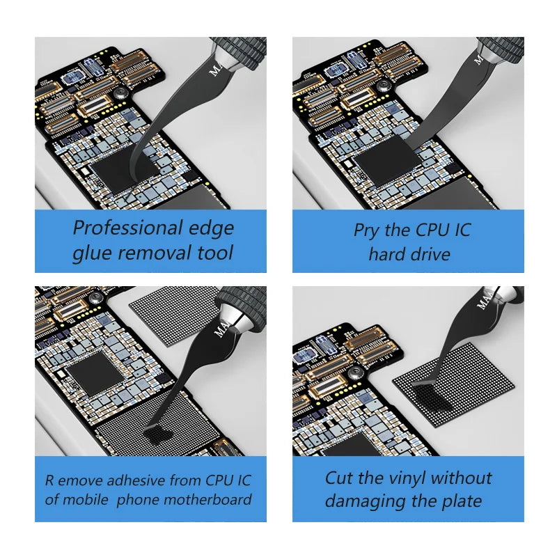 MaAnt MT-102 Hand Polished PCB Knife – Multifunctional Pry Tool for Motherboard Chip Glue Cleaning & Scraping
