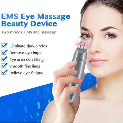 Portable 2 in 1 EMS Eye & Face Vibration Massager - Dark Circle Remover & Anti-Aging Eye Wrinkle Beauty Care Tool