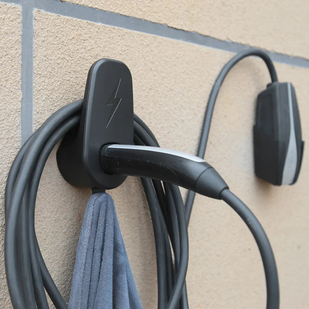 Vehicle Charger Control Holder with Chassis Bracket - Wall Stand for Tesla Model 3/Y, Charger Cable Organizer