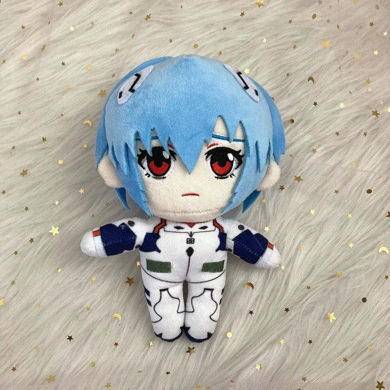 20cm Ayanami Rei Plush Toy – Kawaii Evangelion Anime Doll, Soft EVA Stuffed Plush for Room Decor & Gifts