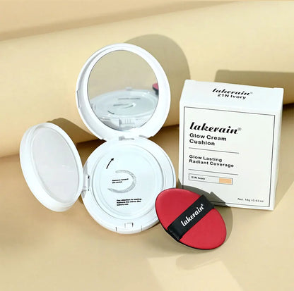 NEW Glow CC Cream Foundation Cushion – Waterproof, Long-Lasting Brightening Face Base Makeup for Women, Korean Cosmetics