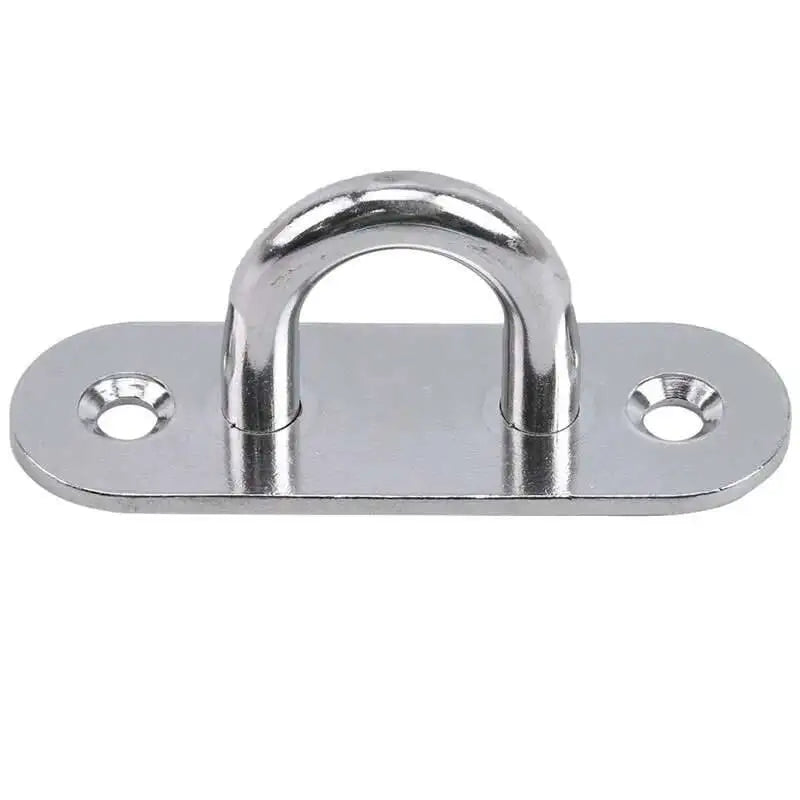 304 Marine Grade Stainless Steel Oval Eye Deck Buckle Staple Set – M5 M6 M8 Fasteners for Boat Shade Sail Mounting