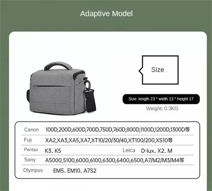 DSLR Camera Shoulder Bag – Portable Nylon Handbag & Crossbody Case for Sony, Nikon, Canon, Panasonic Equipment