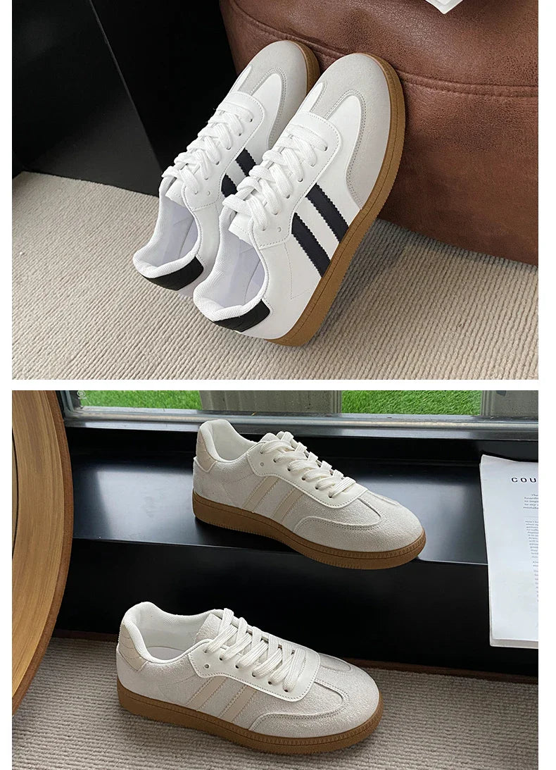 Women’s Casual Lace-Up Shoes | Lightweight Anti-Slip Flat Sneakers for Outdoor Walking