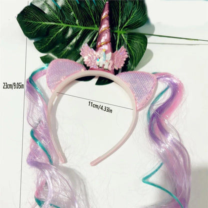 Unicorn Birthday Headband for Girls — Cute Kids Hair Hoop for Party & Baby Shower