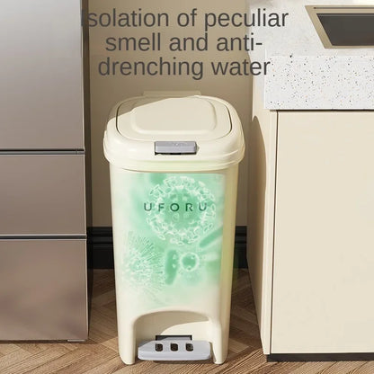 10L/20L Double Pedal Trash Can – Large Capacity Kitchen & Bathroom Bin with Lid, Foot/Push Type
