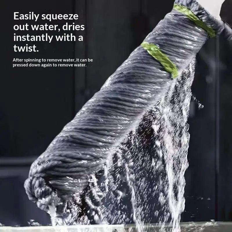 2-in-1 360° Self-Wringing Spin Mop – Dehydrated Twist Mop for Hands-Free Household Cleaning